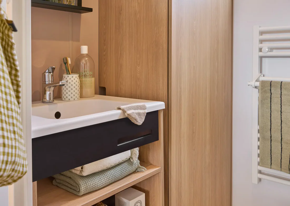 Salle d’eau privative d’un mobil-home Iroise