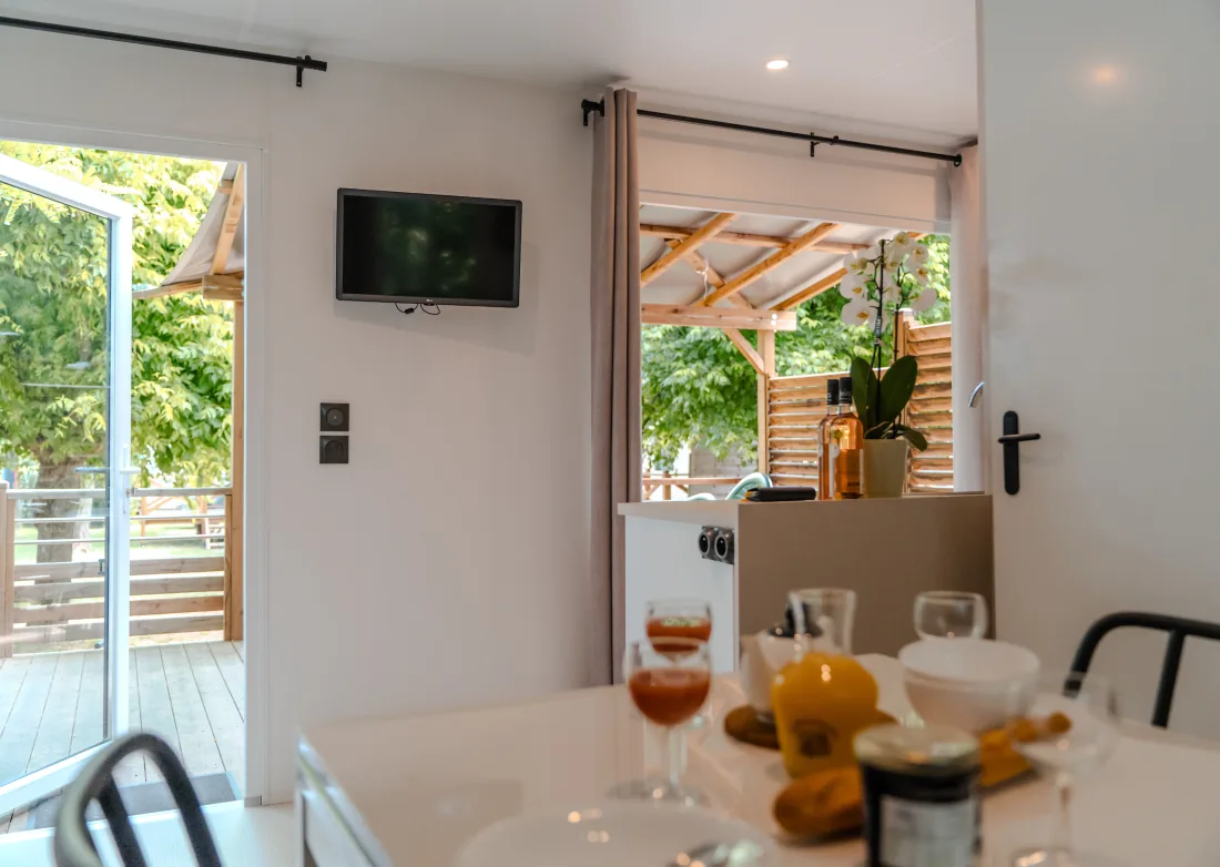 Séjour d'un mobil-home Premium